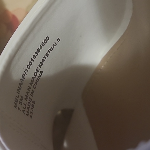 INC International Concepts White Patent Leath Wedge Sandals Minimalist New W.o.b - Picture 9 of 9